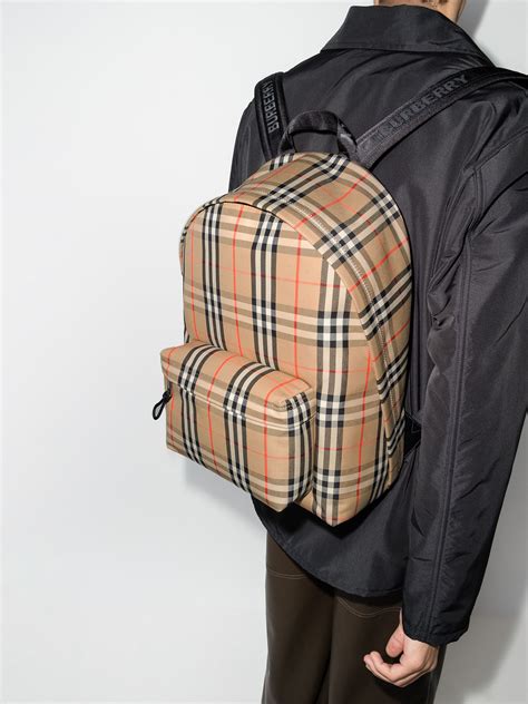 mens burberry backpack replica|burberry vintage check backpack.